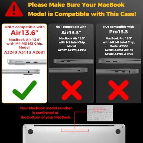 Eoocoo Case Compatible For New Macbook Air 13.6 Inch M4 M3 M2 2025 2024 2022 Release,A3240 A3113 A2681 [Official Sky Blue Match] [Logo-Clear],M2 M3 M4 Air 13 Plastic Hard Shell Cover-Crystal Sky Blue