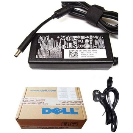 Dell Genuine Original Laptop Adapter Charger 65W 19.5V 3.34A (New Pin 4.5 * 3.0Mm) Mgjn9 For Inspiron 11 3147, 3148, 3152, I3152, 3153, 3157, 3158, 316 (With 3 Pin Power Cable)
