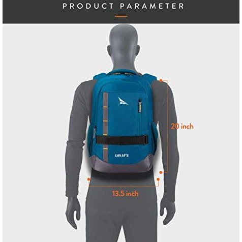 Lunar's Bingo - 48 L Laptop Bag | School Bag For Boys | Laptop Bag 15.6 Inch | Water Resistant Laptop Backpack | College Bag | Office Backpack For Men | Travel Backpack With 1 Year Warranty