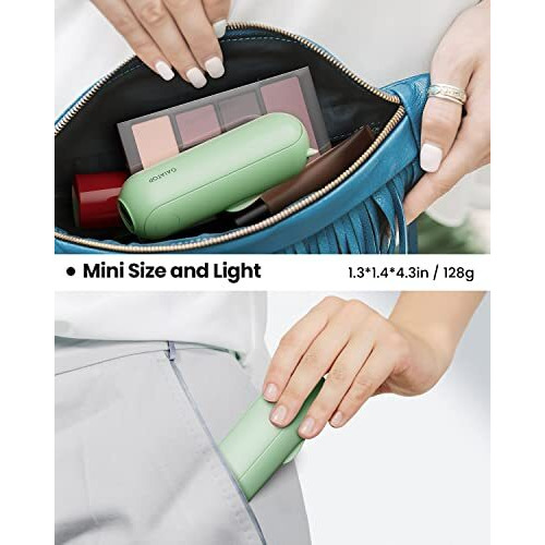 Gaiatop Mini Handheld Fan, Portable Personal Folding Cooling Hand Fan Rechargeable Battery Operated With 2 Speed Usb Desk Fan For Home Office Travel (Green)
