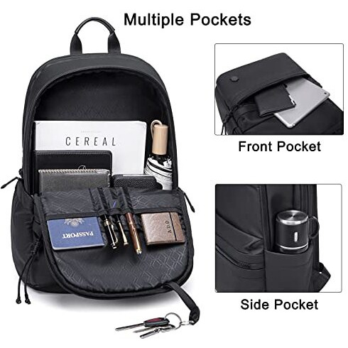 Arctic Hunter Compact Backpack For Men Women 21L Lightweight One-Day-Capacity 15.6" Laptop Bag Stylish Water-Resistant Office Laptop Backpack For Casual College Daypack, Black
