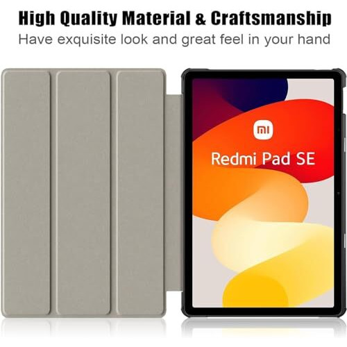 Proelite Case Cover For Redmi Pad Se 11 Inch Cover, Slim Trifold Flip Case Cover For Redmi Pad Se 11 Inch Tablet [Auto Sleep Wake Feature], Black