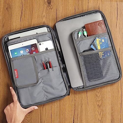 Wooum Ipad 11 Pro Sleeve/Case/Pouch 9.7, 10.5, 10.9" Tablet Pouch/Tablet Sleeve/Tablet Bag/Ipad Cover/Gadget Organizer Bag - Black