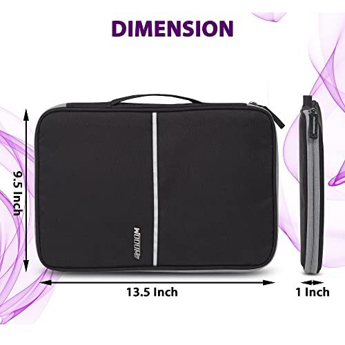 Wooum Ipad 11 Pro Sleeve/Case/Pouch 9.7, 10.5, 10.9" Tablet Pouch/Tablet Sleeve/Tablet Bag/Ipad Cover/Gadget Organizer Bag - Black
