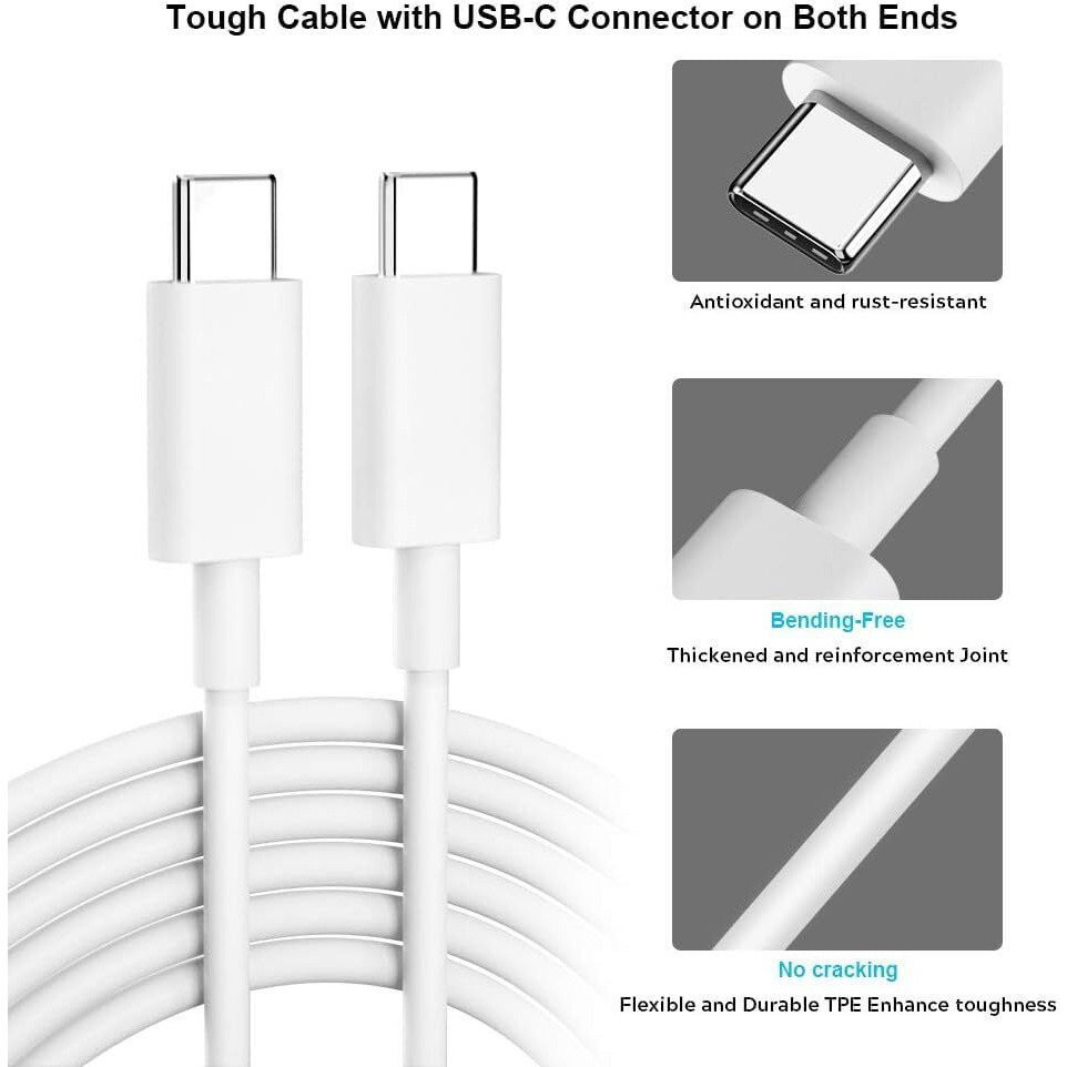 Basesailor Google Original Type C To C Cable - Perfect For Google Pixel 8 Pro, Pixel 8, Pixel 8A, Pixel 6, Pixel 6 Pro, Pixel 6 Xl, Pixel 6A, Pixel 7 Pro And More| Fast & Quick Charge Compatible