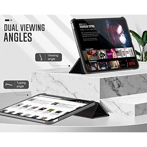 Proelite Case For Ipad Air 11 Inch M3/M2 2025/2024, Air 5Th Gen 2022/Ipad Air 4Th Gen 2020 10.9 Inch, Slim Hard Pc Translucent Back Shell Smart Cover Fit Ipad Air 11 M3/M2 & Air 10.9 Case, Black