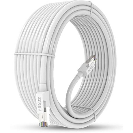 Fedus Cat6 Ethernet Cable, 1 Meter High Speed 550Mhz 10 Gigabit Speed Utp Lan Cable, Network Cable Internet Cable Rj45 Cable Lan Wire, 6 Wires For Laptop, Pc, Television, Router, Modem - White