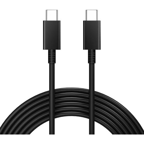 Basesailor Usb Type C To C,1M Fast Usb Cable Charging Usb C Cable High-Speed & Data Transfer Compatible For Samsung Galaxy M35/M15/F15/A15/A14/M14/F14/M34/F34/A34/A54/S21 Fe/S22/S23 Type-C Cord,Black