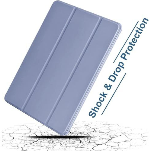 Proelite Cover For Galaxy Tab S9 Fe Plus/S9 Plus/S10+ 12.4 Inch Cover, Soft Flexible Flip Case Cover With S Pen Holder For Samsung Galaxy Tab S9 Fe+/S9 Plus/S10+ 12.4 Inch [Recoil Series]- Lavender