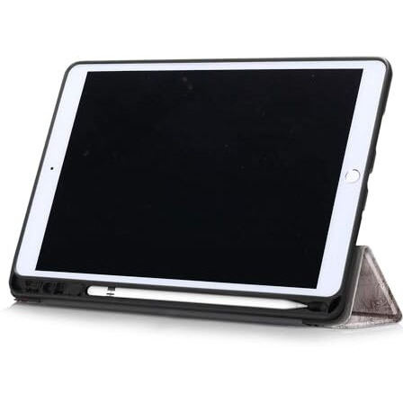 Proelite Smart Case For Ipad 10.2 Inch 2021 9Th/8Th/7Th Gen [Auto Sleep/Wake Cover] [Pencil Holder] [Soft Flexible Case] Recoil Series - Eiffel With Stylus Pen