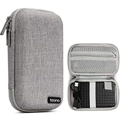 Solotravel Hard Disk Case Shockproof Hard Drive Case 2.5Inch External Hard Disk Case Eva Hard Disk Pouch External Hard Disk Cover (Grey Color)
