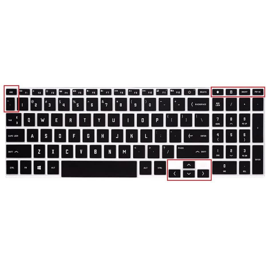 Saco Laptop Keyboard Protector Cover Compatible For 2025-2022 Hp Victus 15-Fa And 15-Fb Series [15.6 Inch] | Hp Victus 16-D, 16-E, 16-S [16.1 Inch] Gaming Laptop - Black, Silicone