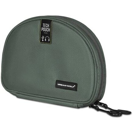 Urban Wolf Tech Pouch The All-In-One Waterproof Travel Organizer For Cables, Adapters, Chargers,Hard Drives & Other Tech Essentials-Portable Zippered Gadgets Organizer (Fossil Grey, Pack Of 1)