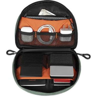 Urban Wolf Tech Pouch The All-In-One Waterproof Travel Organizer For Cables, Adapters, Chargers,Hard Drives & Other Tech Essentials-Portable Zippered Gadgets Organizer (Fossil Grey, Pack Of 1)