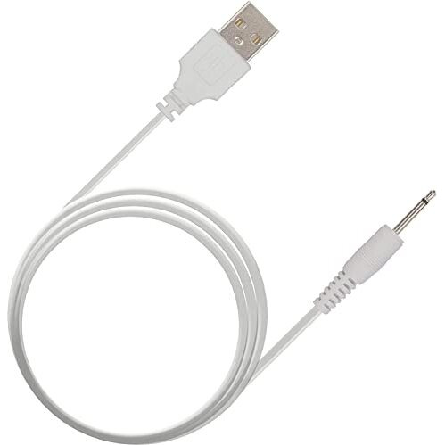 Zorbes 2.5Mm Jack Cable Usb To Dc 2.5Mm To Usb Charging Cable For Toy,Beauty Product,Magic Mate,White