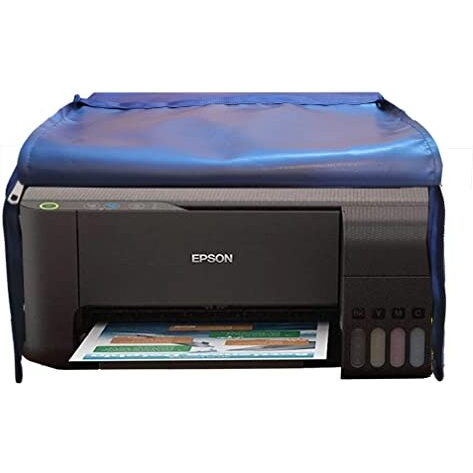 Protectio Printer Cover For Epson L3110 /L3150 /L3100 /L3115 /L1110 / L3215 / L3210 / L3250 Ecotank Multifunction Inktank Printer, Color - Blue, Dustproof, Washable (0.150), Premium Quality Nylon