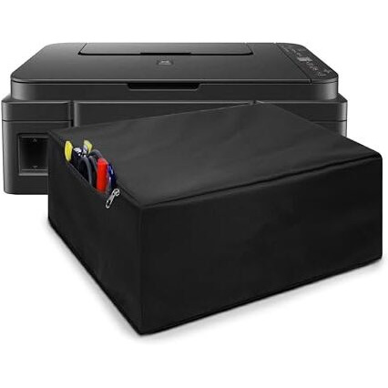Alifiya Dust Proof Washable Printer Cover For Canon Pixma G3010 / G3000 / G3020 / G2020 All-In-One Wireless Ink Tank Colour Printer - Black