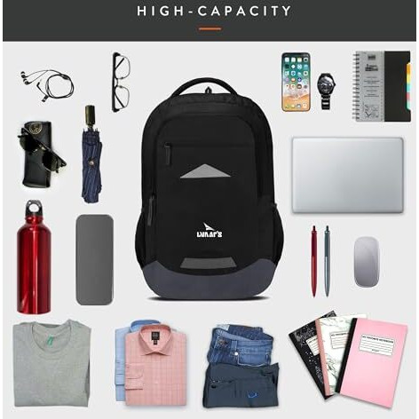 Lunar's Bingo - 48 L Laptop Bag | School Bag For Boys | Laptop Bag 15.6 Inch | Water Resistant Laptop Backpack | College Bag | Office Backpack For Men | Travel Backpack With 1 Year Warranty