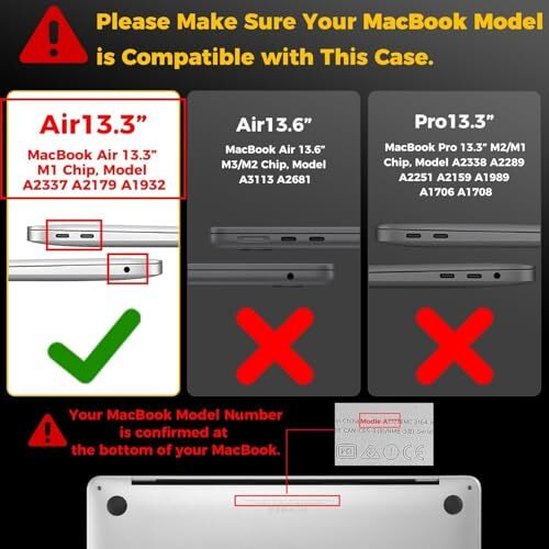 Eoocoo Case Compatible For New Macbook Air 13.3 Inch M1 2021 2020 2019 2018 Release,A2337 A2179 A1932 With Retina Display Touch Id,M1 Air 13 Laptop Plastic Hard Shell Cover,Matte Surface, Black