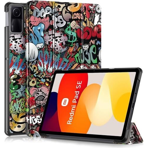 Proelite Case Cover For Redmi Pad Se 11 Inch Cover, Slim Trifold Flip Case Cover For Redmi Pad Se 11 Inch Tablet [Auto Sleep Wake Feature], Hippy