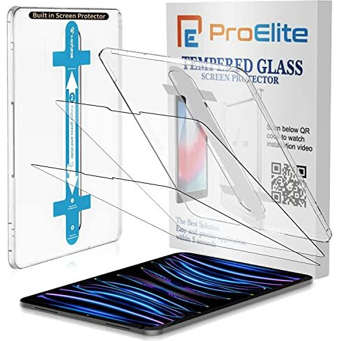 Proelite Tempered Glass Screen Protector For Apple Ipad Air 5Th/4Th Gen 10.9" & Ipad Pro 11" 2022/2021/2020 With Auto Alignment Kit