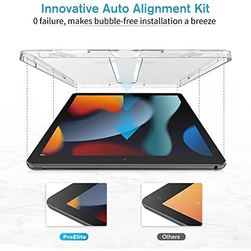 Proelite Tempered Glass Screen Protector For Apple Ipad Air 5Th/4Th Gen 10.9" & Ipad Pro 11" 2022/2021/2020 With Auto Alignment Kit