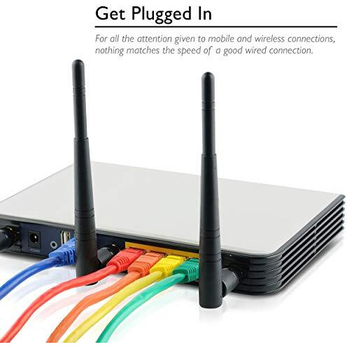 Fedus 1 Meter 3.2 Cat6 Ethernet Cable, Multicolur Pack Of 5, High Speed 550Mhz/10 Gigabit Speed Utp Lan Cable, Network Cable Internet Cable Rj45 Cable Lan Wire, Patch Computer Cord Gigabit Category 6