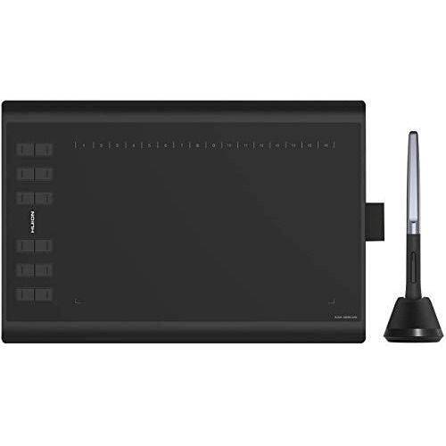 Huion Inspiroy H1060P Graphics Drawing Tablet 10 X 6.25 Inch With 8192 Pressure Sensitivity Battery-Free Stylus And 12 Customized Hot Keys, Digital Art Tablet For Mac, Windows Pc And Android