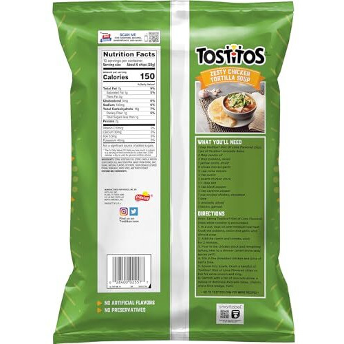 Fritolay Tostitos Restnt. Hint Line, 284G