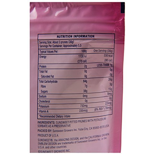 Sunsweet Pitted Prunes, 200G, Fresh, Vegetarian