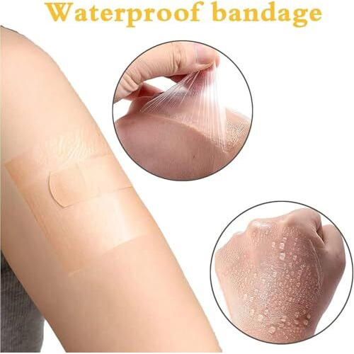 Drivanto Transparent Stretch Adhesive Bandage Waterproof Bandage Clear Adhesive Bandages Dressing Tape For Tattoo Initial Healing And Skin Protective Dressing Bandage Tape (5Cmx10M)