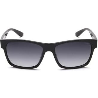 Police Sunglasses| 100% Uv Protected | Gradient | Full Rim | Square | Men | Large | Shiny Black Polycarbonate Frame | Smoke Gradient Tac Lens