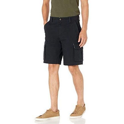 Amazon Essentials Men's 10 Lightweight Ripstop Stretch Cargo Short, Black, 34