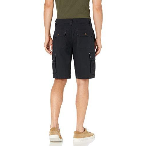 Amazon Essentials Men's 10 Lightweight Ripstop Stretch Cargo Short, Black, 34