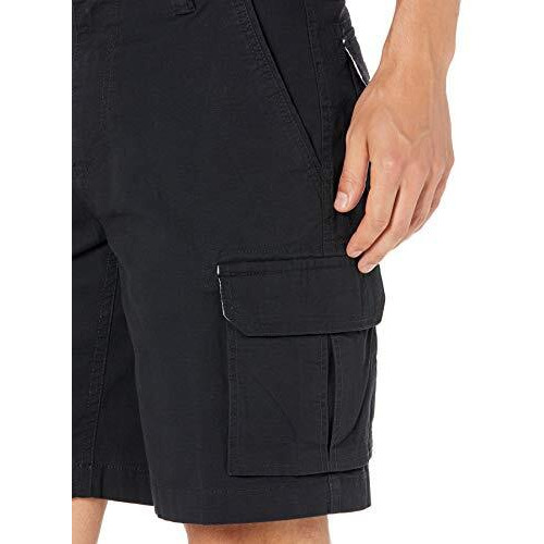 Amazon Essentials Men's 10 Lightweight Ripstop Stretch Cargo Short, Black, 34