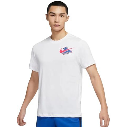 Nike Men's Polyester Regular Fit T-Shirt (Dm6260-100_White, Medium
