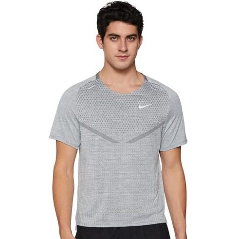 Nike Men's Regular Fit T-Shirt (Dm4754-084_Smoke Grey Fog/Reflective Silv M)
