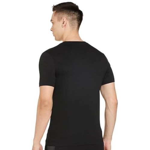 Nike Men's Cotton Regular Fit T-Shirt (Dv2314-010_Black, Small