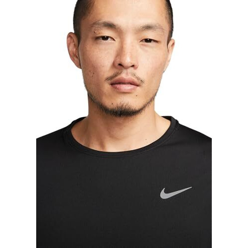 Nike Men's Regular Fit T-Shirt (Dv9316-010_Black/Reflective Silv
