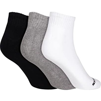 Skechers Cotton Mens S20034Id Calf Length Socks-Wbgy Large, Assorted