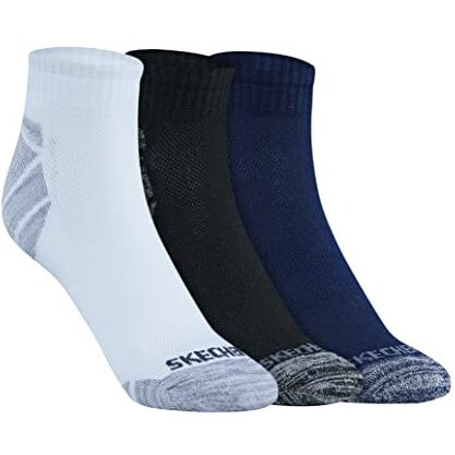 Skechers Polyester Men Short Socks S20039Id-Wbkb L, Multicolour