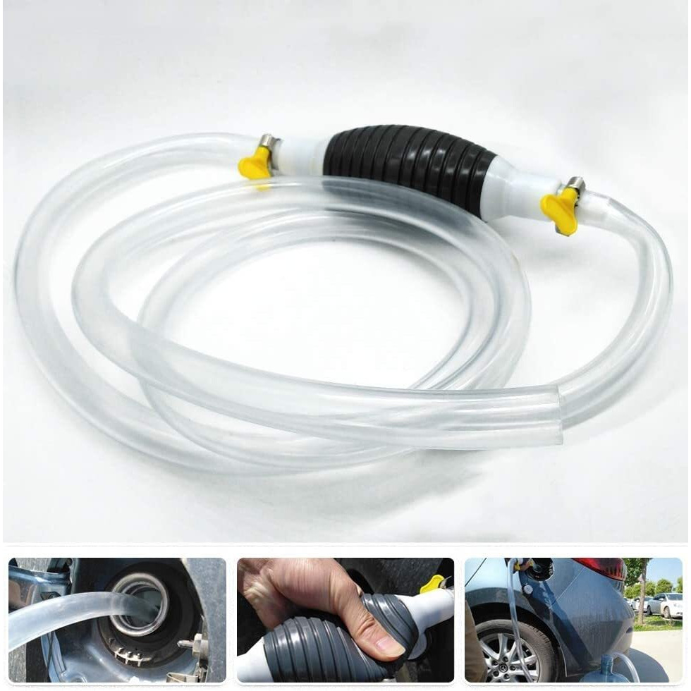 Reach Auto Parts Newest High Flow Siphon Hand Pump Portable Manual Car Fuel Transfer Pump For Gas Gasoline Petrol Diesel Oil Liquid Water Fish Tank With 2M Syphon Hose