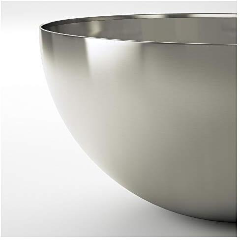 Ikea Stainless Steel Solid Serving Bowl - 1 Piece, Silver, 2 Liters