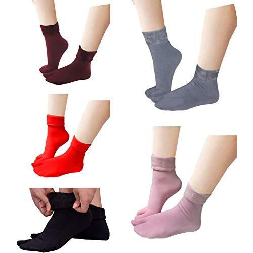 Vt Virtue Traders Winter Socks For Women | Woolen/Ankle Length Socks For Women | 5 Pair Socks,Multi