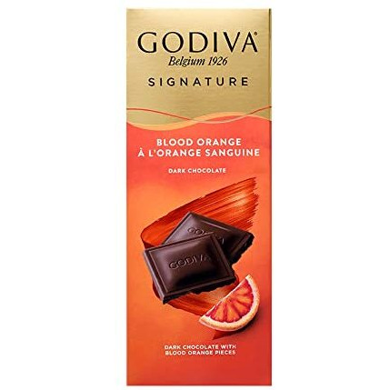 Godiva Signature Blood Orange Dark Chocolate, 3.2 Oz / 90 G