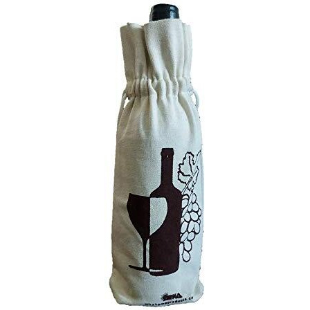 Arka Home Products Wine Bottle Gift Bags (Set Of 2) 100% Cotton Canvas Eco-Friendly, Off-White, Portable