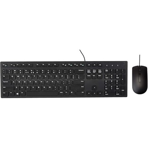 Dell Usb Wired Keyboard And Mouse Set (Black) Kb216+Ms116