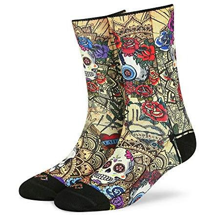 Dynamocks Men & Women Crew Length Socks (Pack Of 1 Pair Multicolour Anti-Odour Breathable Durable)
