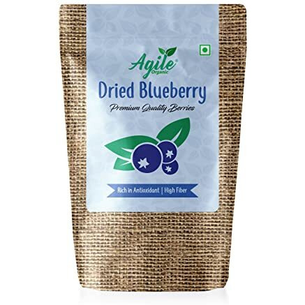 Agile Organic Dried Berries Combo 500G (Non-Gmo Cranberries 250G & Dried Blueberries 250G) - Berries Mix | Healthy Snacks | Mixed Berries