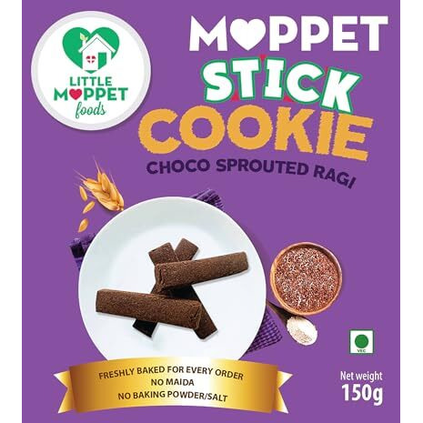 Choco Sprouted Ragi Moppet Stick Cookies (150G)